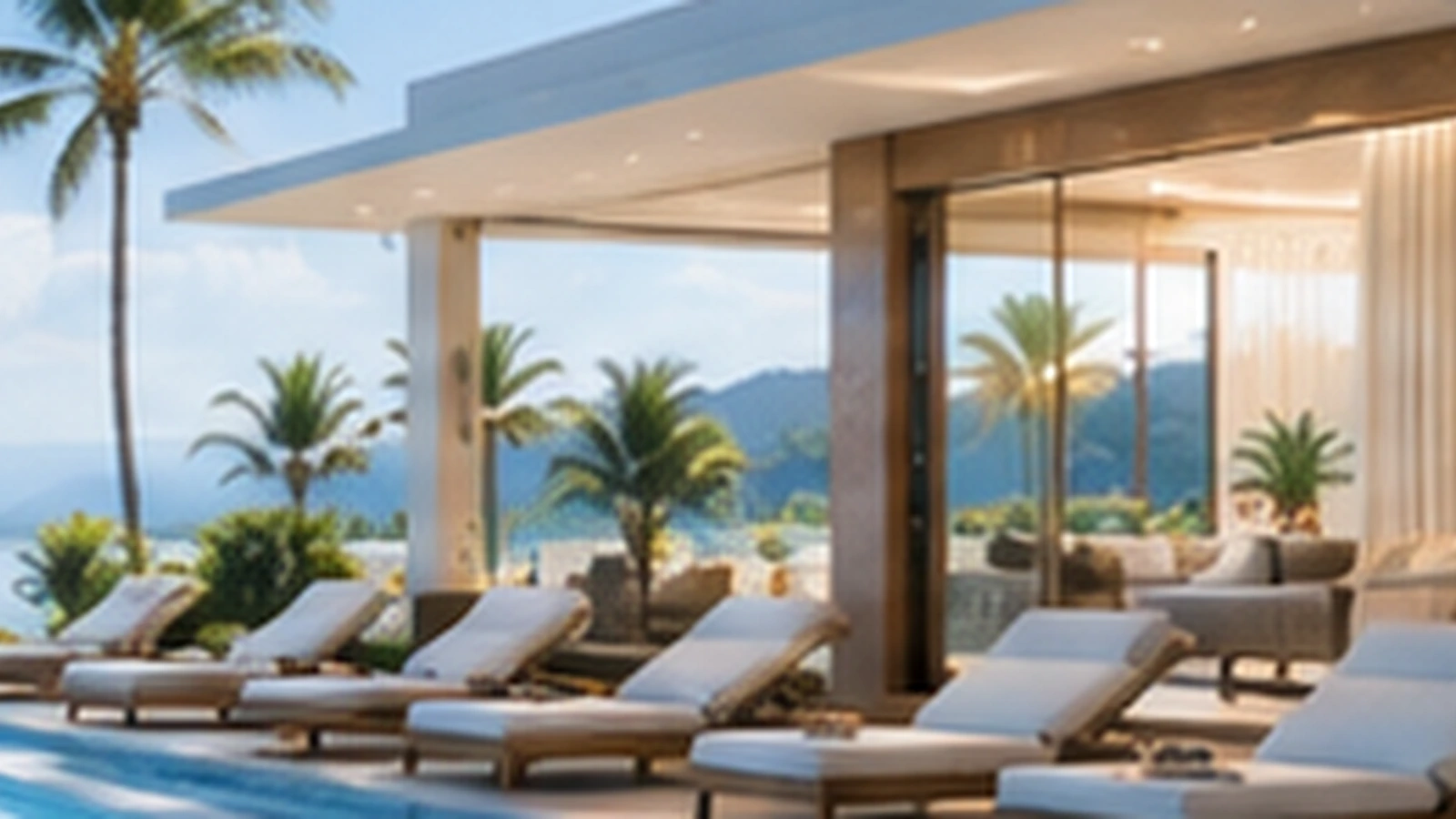 Luxury pool and ocean view